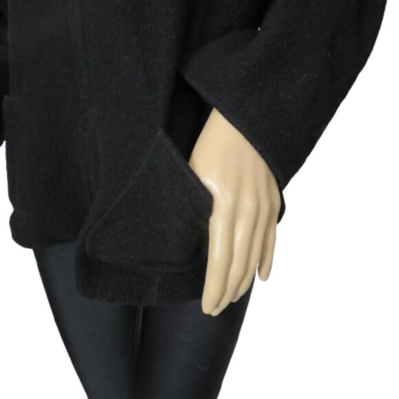 Rino Rossi Black Zip Up Wool Sweater - Picture 3 of 6